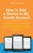 How to Add a Device to My Kindle Account