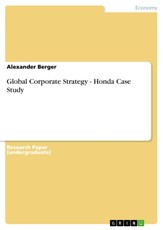 Global Corporate Strategy - Honda Case Study