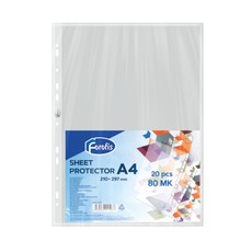 Įmautės FOROFIS, skaidrios, A4, 80 mikronų, 20 vnt.