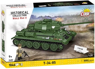 Bricks konstruktorius – tankas T-34-85, 1046 detalių
