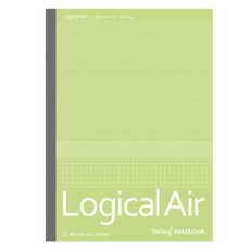 Lengvas sąsiuvinis „Logical AIR S” B5, langeliais, žalias
