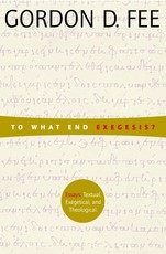 To What End Exegesis?