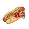 Paplūdimio kilimėlis–rankšluostis BIG MOUTH „Hot Dog“