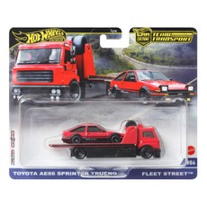 HOT WHEELS automodeliukų rinkinys – vilkikas ir lenktyninis automobilis (FLF56)