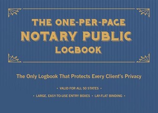 The One-Per-Page Notary Public Logbook