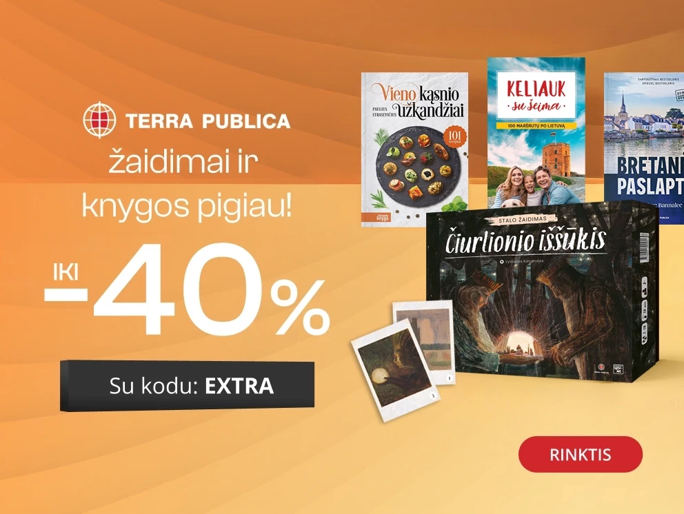 Leidyklos TERRA PUBLICA knygoms ir žaislams iki -40% extra nuolaidos!