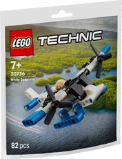 Bricks Technic 30736 — baltas hidroplanas