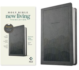 NLT Premium Value Thinline Bible, Filament Enabled (Leatherlike, Elevation Gray)