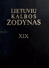 Lietuvių kalbos žodynas XIX