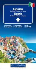 Ligurien Nr. 06 Regionalkarte Italien 1:200 000