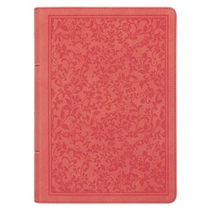 Nlt, the Spiritual Growth Bible Faux Leather, Coral Vines