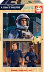 2 dėlionės (puzzle) medinės 2x25 LIGHTYEAR 3-5metų