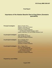 Final Report Importance of the Alaskan Beaufort Sea to King Eiders (Somateria spectabilis)