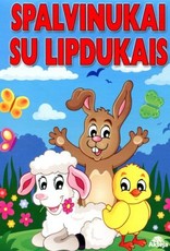 Spalvinukai su lipdukais. Zuikis