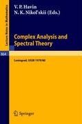 Complex Analysis and Spectral Theory