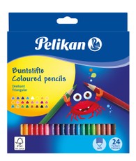 Pieštukai spalvoti trikampiai 24sp