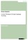 Creative Writing in Foreign Language Teaching