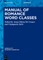 Manual of Romance Word Classes
