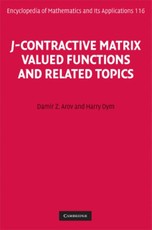 J-Contractive Matrix Valued Functions and Related Topics