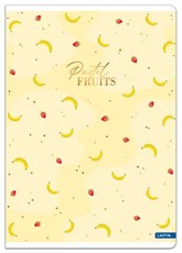 Sąsiuvinis A5 52lap. 80g PASTEL FRUITS lang.