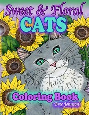 Sweet & Floral Cats Coloring Book