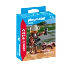 PLAYMOBIL SPECIAL PLUS Tyrinėtojas su kaimanų jaunikliu 71168