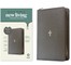 NLT Thinline Reference Zipper Bible, Filament Enabled (Leatherlike, Textured Cross Gray, Red Letter)