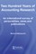 Mattessich, R: Two Hundred Years of Accounting Research