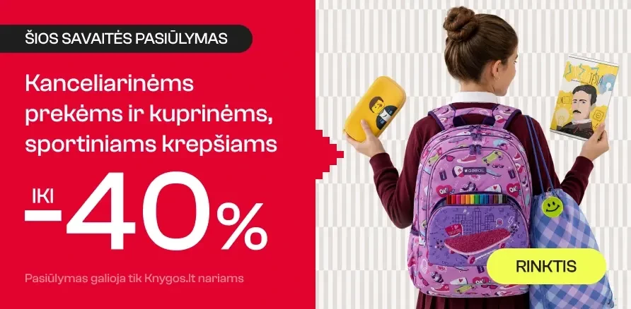 Kanceliarinėms prekėms, kuprinėms ir sportiniams krepšiams iki 40%!