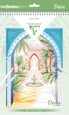 ODELIA, Ausmalblock Mixed Media, 20 Blatt A4 250g, Spiralbindung, Gärten