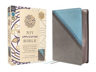 NIV Application Bible, Leathersoft, Teal/Grey, Red Letter, Comfort Print