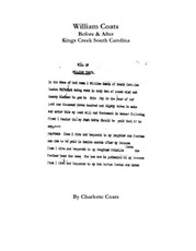 William Coats Before & After Kings Creek South Carolina