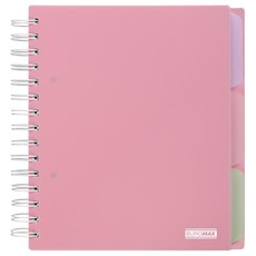 Sąsiuvinis su spirale, plastikiniu viršeliu CLASSIC B5 120lap., lang., rausvas