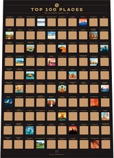 Nutrinamas plakatas EnnoVatti Top 100 pasaulio vietų (A2)