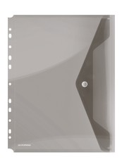 Aplankas-vokelis su spaustuku ir perforacija A4 rudas