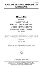 Nominations of Othoniel Armendariz and Kay Coles James