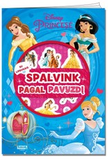 Princesė. Spalvinimas su lipdukais