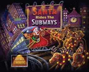 Santa Rides the Subways