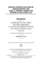 Helping students succeed by strengthening the Carl D. Perkins Career and Technical Education Act