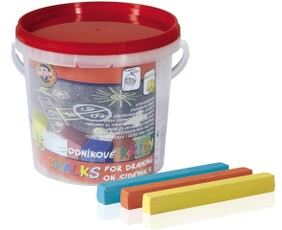 Kreida asfaltui kibirėlyje KOH-I-NOOR 16 vnt. įvairių spalvų