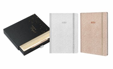 Rinkinys Gift Love: užrašų knygutė A5 su guma+tušinukas