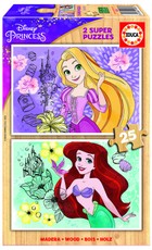 2 dėlionės (puzzle) medinės 2x25 DISNEY PRINCESS 3-5metų