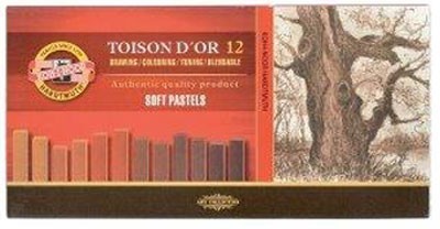 Sausų pastelių rinkinys 12vnt rudų atsp.8522B