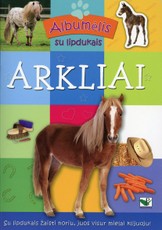 Albumėlis su lipdukais. Arkliai