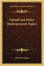 Falstaff and Other Shakespearean Topics