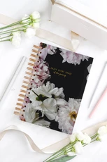 Taškuota užrašinė kietu viršeliu „Bijūnai“