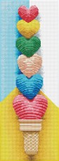 Deimantinė mozaika ICECREAM HEARTS 60x22