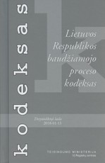 Lietuvos Respublikos baudžiamojo proceso kodeksas. Devynioliktoji laida 2018 m. sausio 15 d.