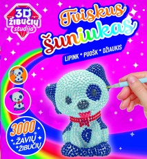 Tviskus šuniukas. Lipink, puošk, džiaukis