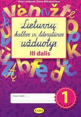 Lietuvių kalbos ir literatūros užduotys 1 klasei 3 dalis